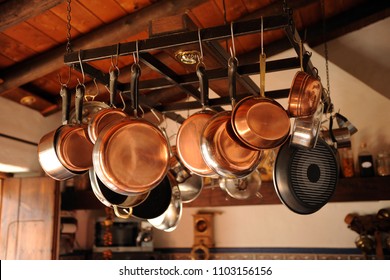 Pans in the kitchen
