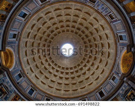 Pantheon Ceiling in Rome