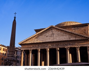 The pantheon high angle view, Rome, Italy - Shutterstock ID 2364442439