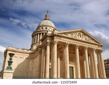 The Pantheon In The Latin Quarter In Paris, France.