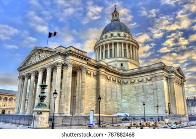 The Pantheon, A Secular Mausoleum Containing The Remains Of Distinguished French Citizens. Paris - France