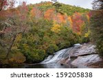 Panthertown Valley waterfall near Lake Toxaway, North Carolina