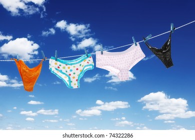 952 Female Panties Hanging On Rope Images, Stock Photos & Vectors ...