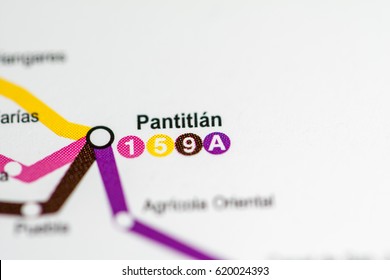 Pantitlan Station. Mexico City Metro Map.