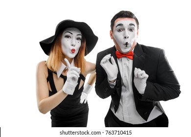 Pantomime Actors On White Woman Wagging Stock Photo 763710415 | Shutterstock