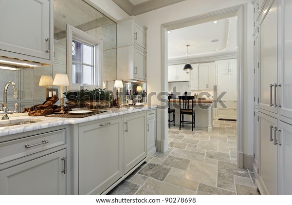 Pantry Luxury Home View Into Kitchen Stock Photo Edit Now 90278698