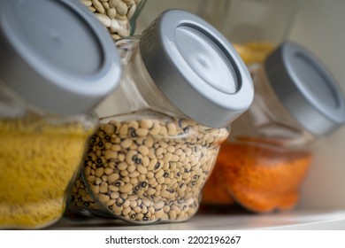 Pantry Organization, Vegetables In Glass Jars