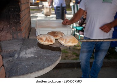 Panzarotti Cooked In The Oven With Wood And Charcoal Typical Dish