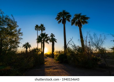 Papago park(The Hole-in-the-Rock)at sunset, Phoenix, Arizona, USA.