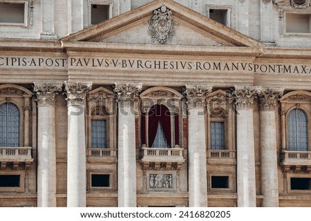The Papal Basilica of St Peter in the Vatican. Translation: 