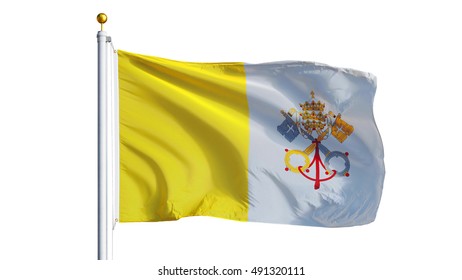 Papal States Flag Waving On White Stock Photo 491320111 | Shutterstock