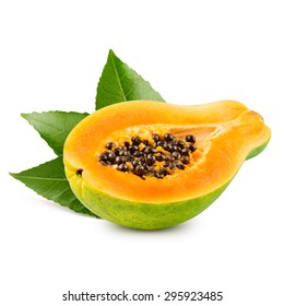 Papaya Isolated On White Background