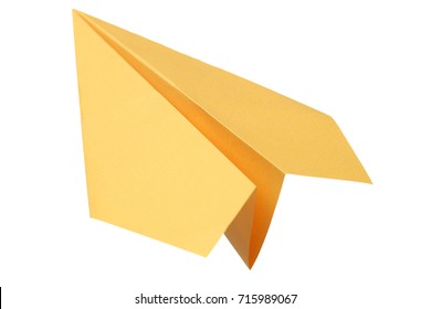 Paper Airplane Flying On White Background 