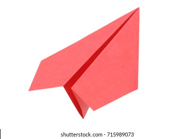 Paper Airplane Flying On White Background 