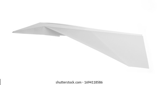 Paper Airplane Isolated On White Background,clipping Path