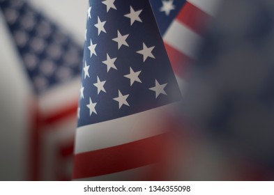 Paper American Flag, Stars and Stripes close up - Shutterstock ID 1346355098
