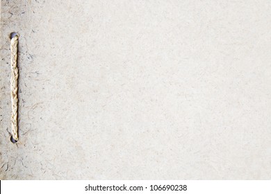 Paper Background Blank Template With Grunge Binding Rope