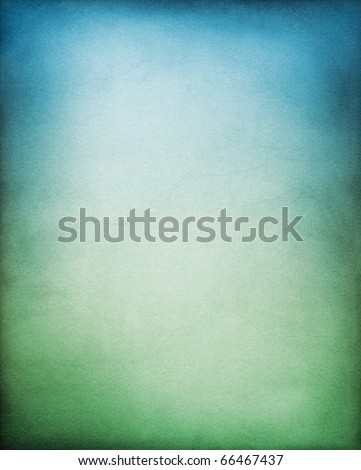 A paper background with a blue to green gradation.