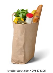 Paper Bag, Groceries, Fruit. - Shutterstock ID 296476325