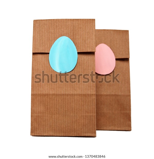 Paper Bags Recyclable Gift Wrapping Easter Stock Photo Edit Now