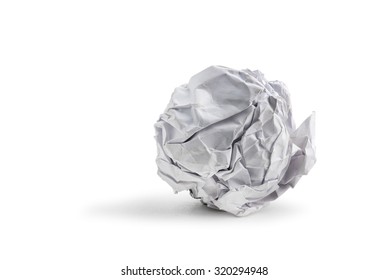 Paper Ball Isolated On White