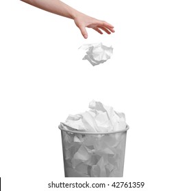 Hand throwing out paper stock photo edit now 61893115