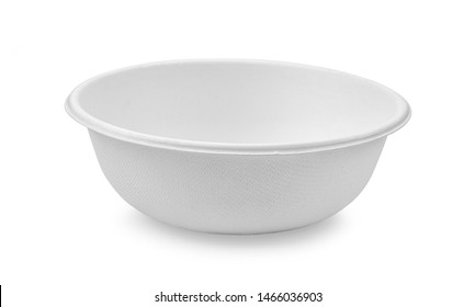 Paper Bowl On White Background.