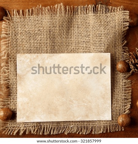 Similar – Image, Stock Photo Old crumpled paper with white flowers white background