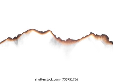 Paper Burns On White Backgrounds Stock Photo 735751756 | Shutterstock