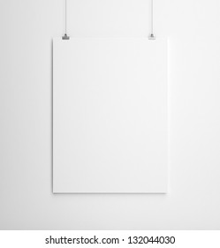 paper card on white wall
