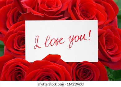 I Love You With Red Rose Images Stock Photos Vectors Shutterstock