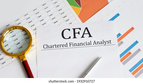 Paper with CFA - Chartered Financial Analyst a table on charts