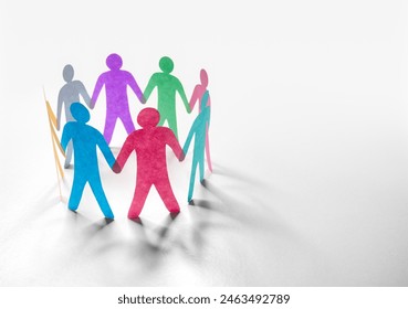 Paper chain friends, teamwork, diversity, family or business community - Powered by Shutterstock