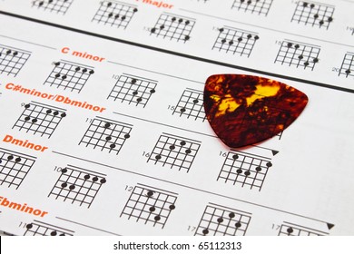 Paper Of Chord Chart For Guitarist And Musician