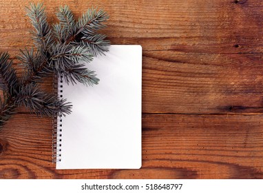 Paper For Christmas List On Wood