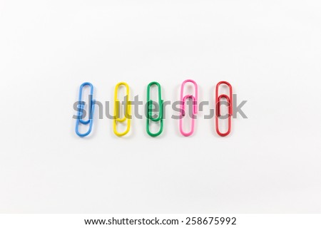 Paper Clip in Isolate Background.