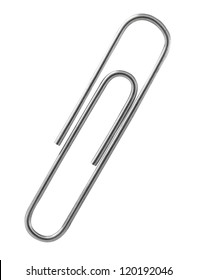 Paper clip on a white background