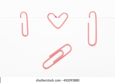 paper clip set isolated on white background