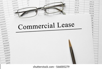 Paper With Commercial Lease On A Table