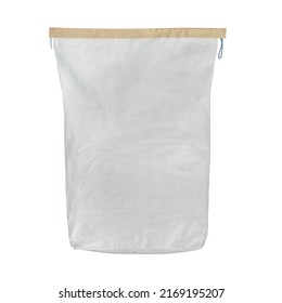 Paper Construction Plaster Cement Bag. Sack Isolated On White