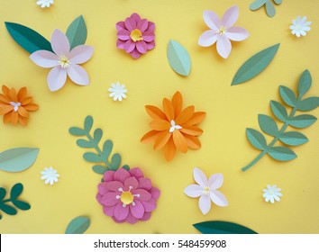 Paper craft Flower Decoration Concept