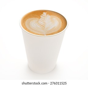  Paper Cup Of Coffee Isolated On White Background