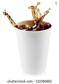 Paper Cup With Cola Splash