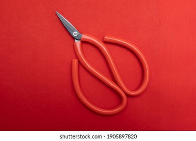 Paper Cutting Tools, Scissors, Red Rice Paper