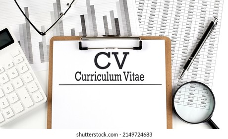 Paper With CV, Curriculum Vitae Table On Charts