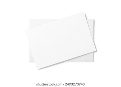 Paper envelope mockup with paper sheet isolated on a white background. High resolution.  - Powered by Shutterstock