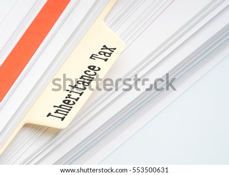 Paper filing with conceptual taxed text.