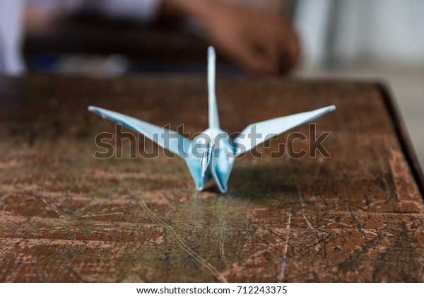 Paper Folded Make Origami Bird On Stock Photo Edit Now 712243375