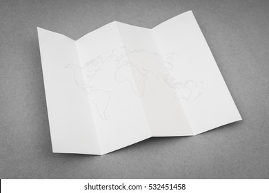 Paper Folded With World Map