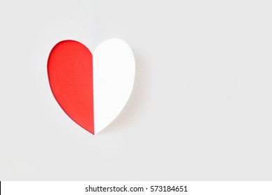 Paper Heart Cut From Paper.